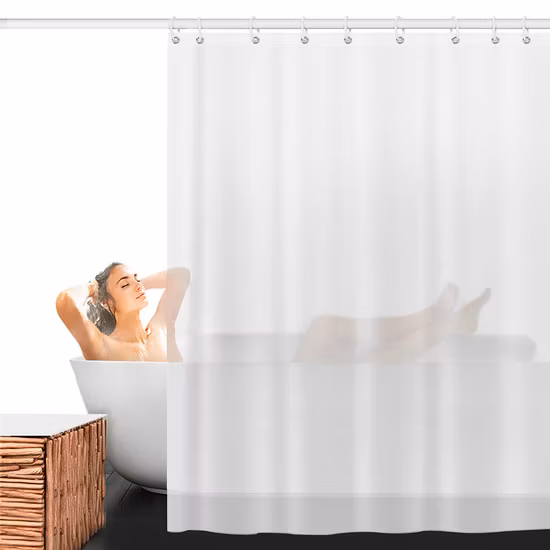 Tenda da doccia in PVC impermeabile colorata per tenda da bagno per bagno, lavabile in lavatrice con ganci